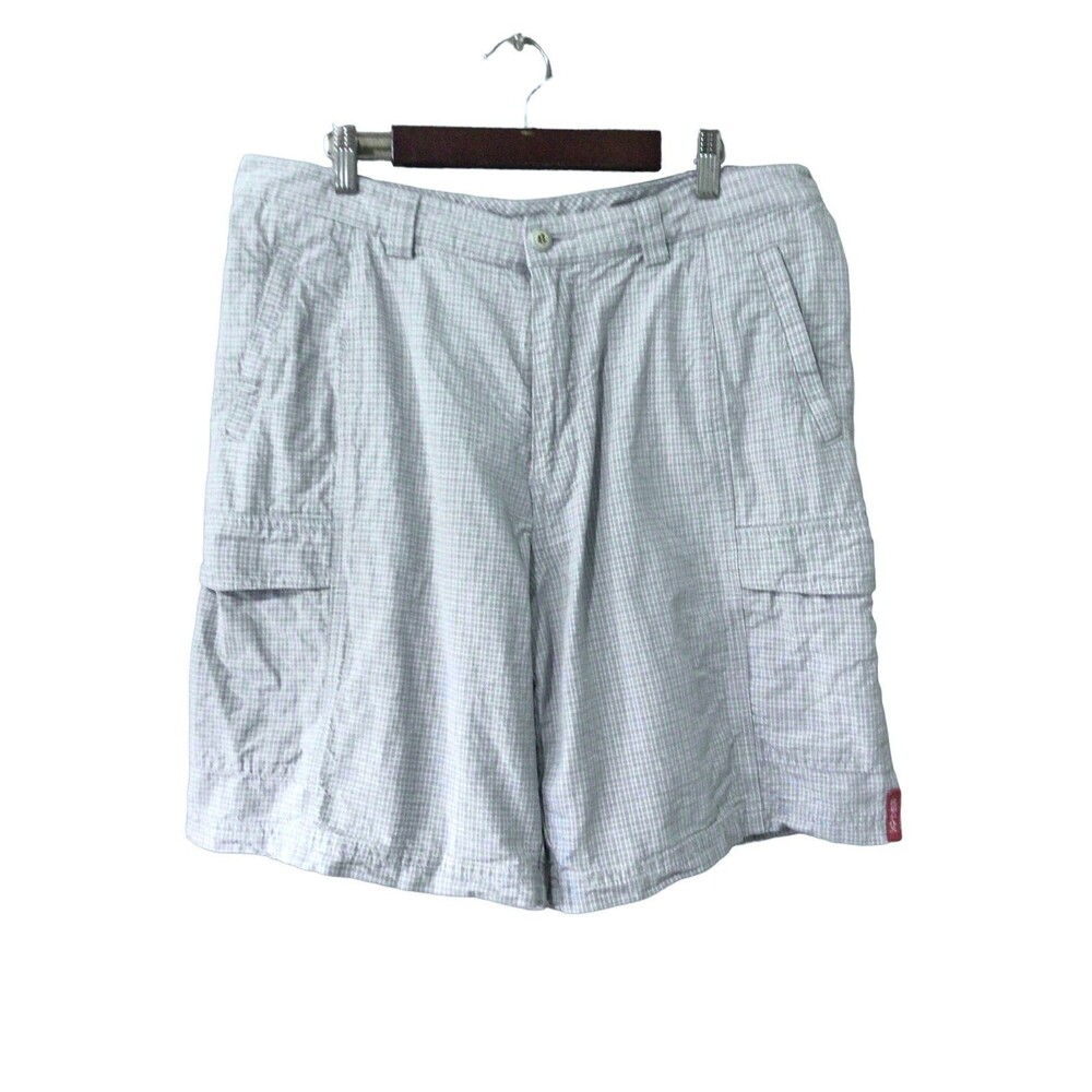 Tommy Bahama Blue Cargo Shorts Lightweight Cotton Blend